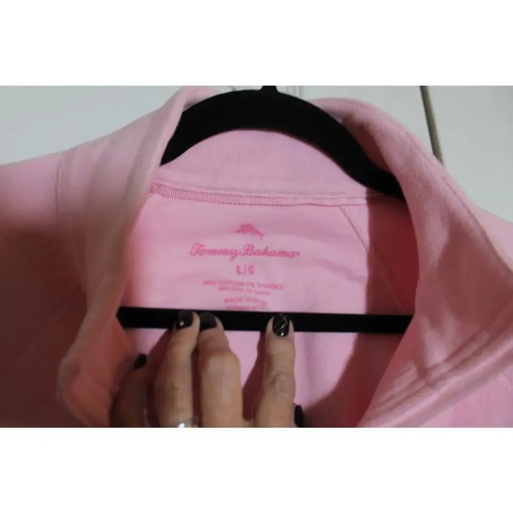 Tommy Bahama Pink Aruba Zip Front Jacket sz L